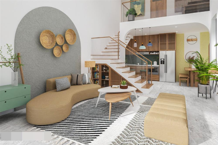 Mẫu nhà cấp 4 có gác lửng phong cách đẹp độc đáo